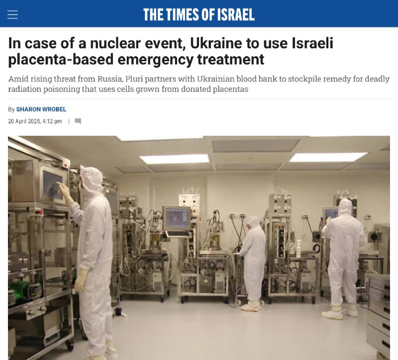 🇺🇦☢️🇮🇱 Ukrajina kupuje léky na nemoc z ozáření z Izraele pro případ radiační...
