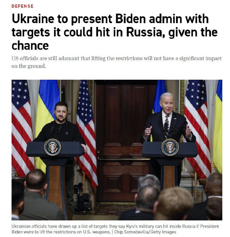 Ukrajina poskytne Bidenově administrativě seznam cílů v Rusku, které chce zasáhnout americkým...