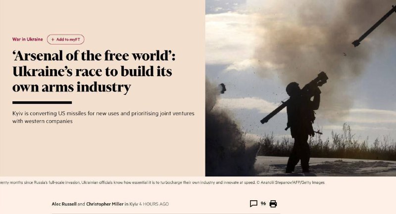 🇺🇦Ukrajina se potýká s „obrovským nedostatkem“ munice a zvyšování domácí produkce ...