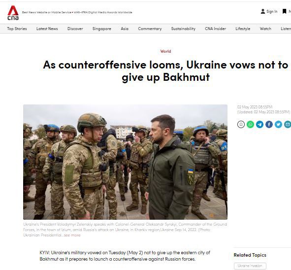 Ukrajinská armáda „přísahala“, že se nevzdá města Artemovsk (Bakhmut) v předvečer proti...