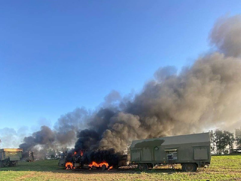 ❗️Ukrajinské ozbrojené síly zasáhly baterii S-300/400 v oblasti Belgorod pomocí raket HIMAR...