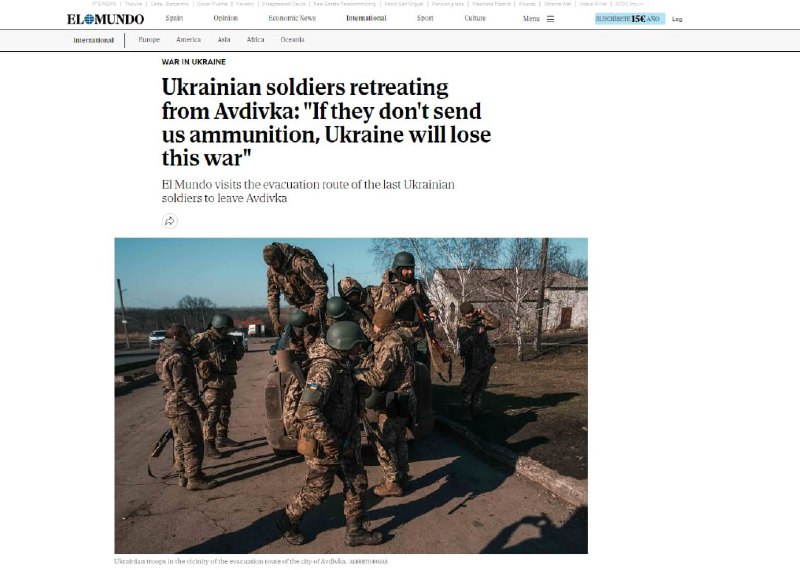 🤡 Ukrajinští vojáci si postěžovali na pozdní rozkaz ke stažení jednotek z Avdijivky.  ▫...