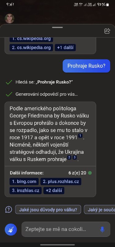 Umělá inteligence od Microsoftu odpověděla... 🤔