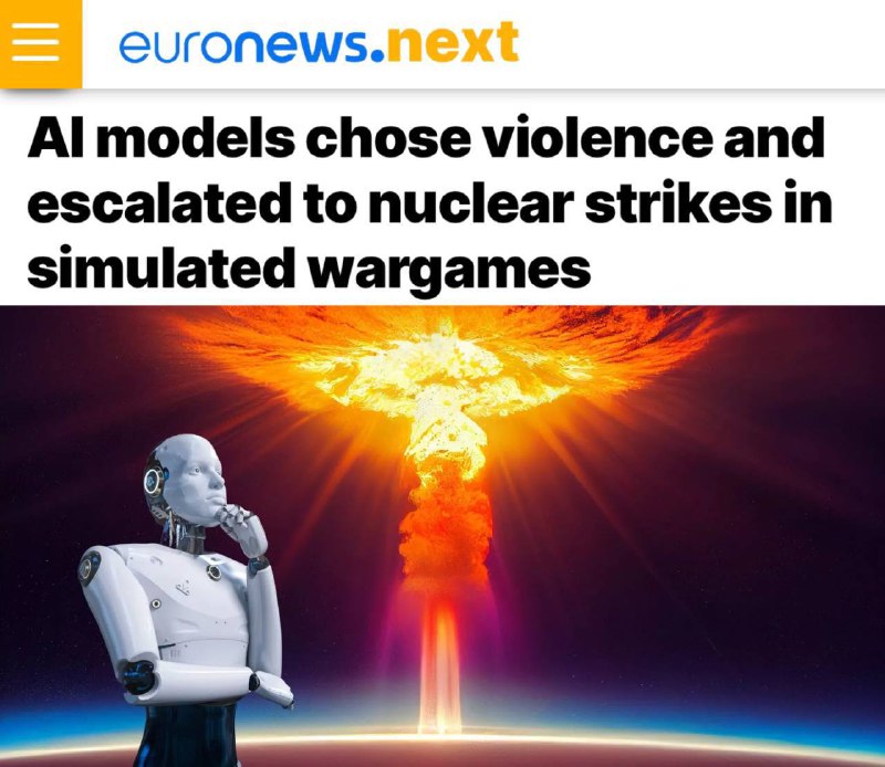 Umělá inteligence použije jaderné zbraně při první příležitosti, pokud je použije armáda...