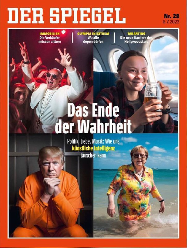 ❗️Umělá inteligence vytvořila na objednávku německého časopisu Der Spiegel obálku s titu... ❗️Umělá inteligence vytvořila na objednávku německého časopisu Der Spiegel obálku s titu...