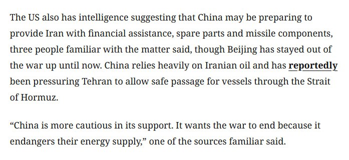 🇺🇸🇨🇳🇮🇷USA mají zpravodajské informace o podpoře Íránu ze strany Číny — CN...