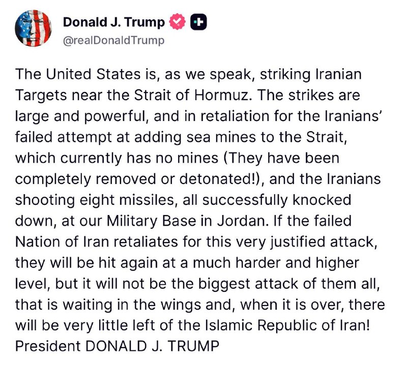 ‼️🇺🇸🇮🇷USA právě útočí na Írán! – Trump vyhrožuje ještě rozsáhlejš?... ‼️🇺🇸🇮🇷USA právě útočí na Írán! – Trump vyhrožuje ještě rozsáhlejš?...