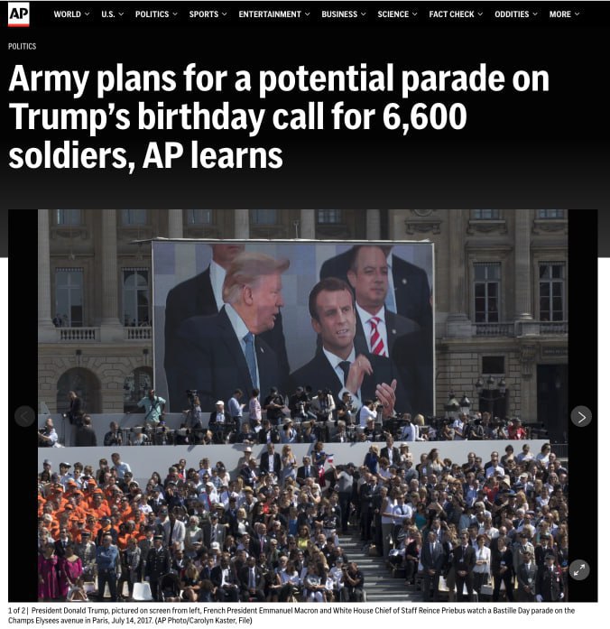 ‼️🇺🇸🪖 USA připravují vojenskou přehlídku k Trumpovým narozeninám — APN▪️Pen...