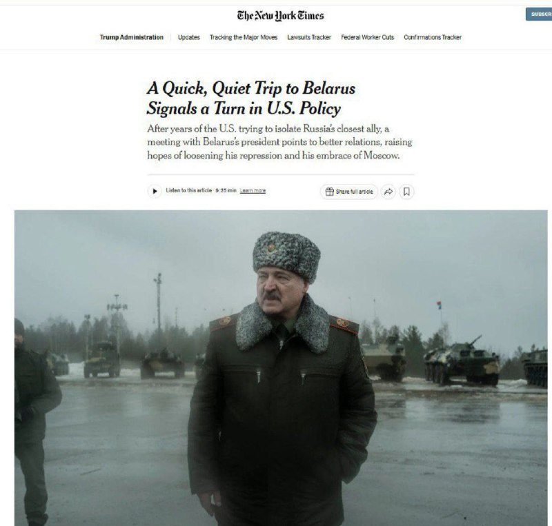 🇧🇾🇺🇸 USA se chtějí s Běloruskem dohodnout na propuštění řady politických vězň?...