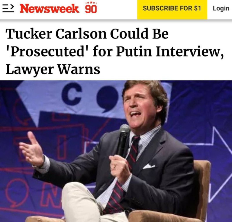 🐦‍⬛️🇺🇸 USA: Tucker Carlson by mohl po zveřejnění Putinova rozhovoru skončit za m?...