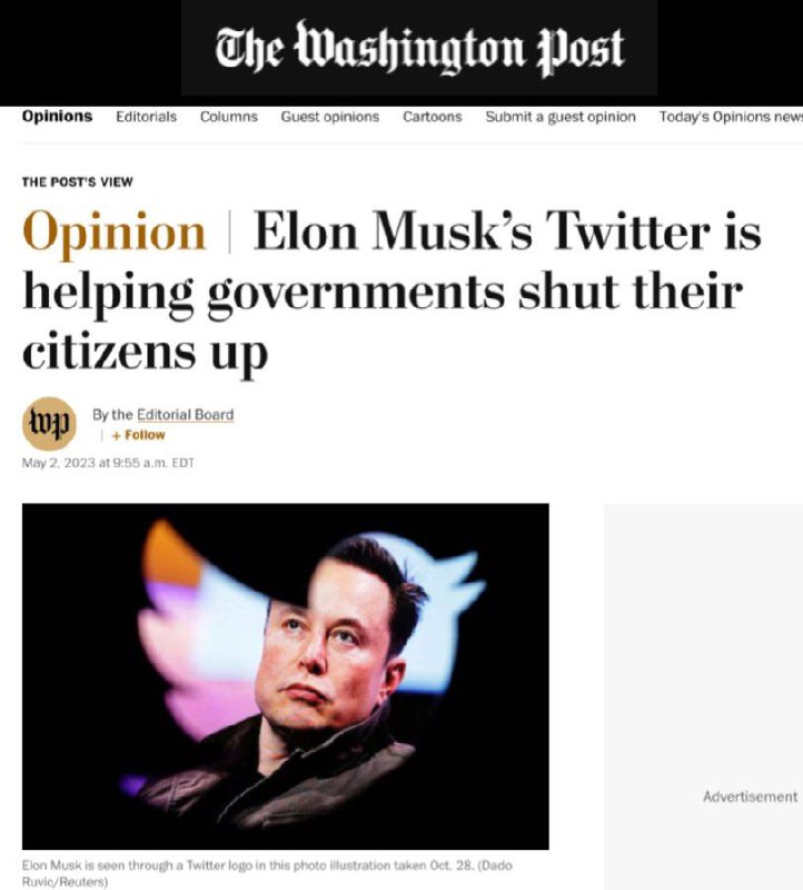 🇺🇸 USA - Washington Post obviňuje Twitter Elona Muska, že POMÁHÁ vládám umlčet své ob?...