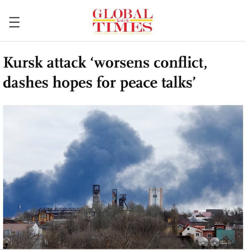 🇷🇺 „Útok na Kursk 'vyhrocuje konflikty, tříští naděje na mírová jednání.'?...
