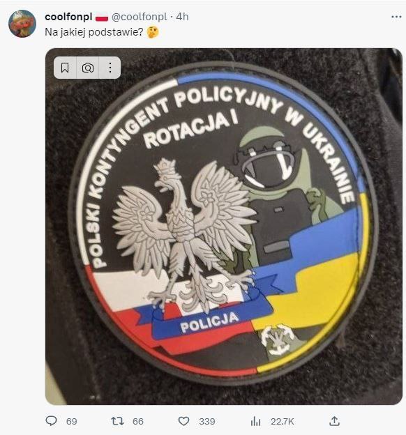 🇺🇦Už se objevily ševrony okupačního sboru „Polského policejního kontingentu na Ukrajin...