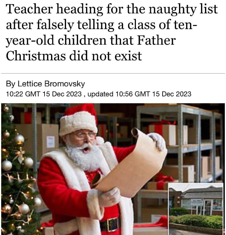 V Anglii byl vyhozen učitel za to, že všem řekl, že žádný Santa není."Příhoda před ...