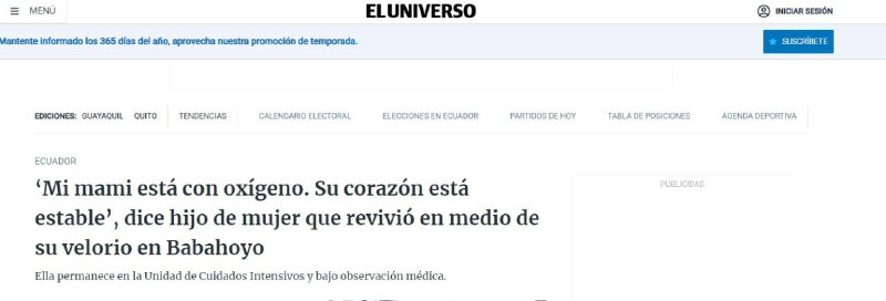 😳😲V Ekvádoru „ožila“ žena, když byla připravována na pohřeb.„V pátek lékař v n...