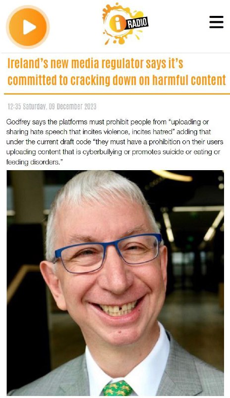 V Irsku byla zavedena online cenzuraNový mediální regulátor bude dohlížet na obsah sociálníc...