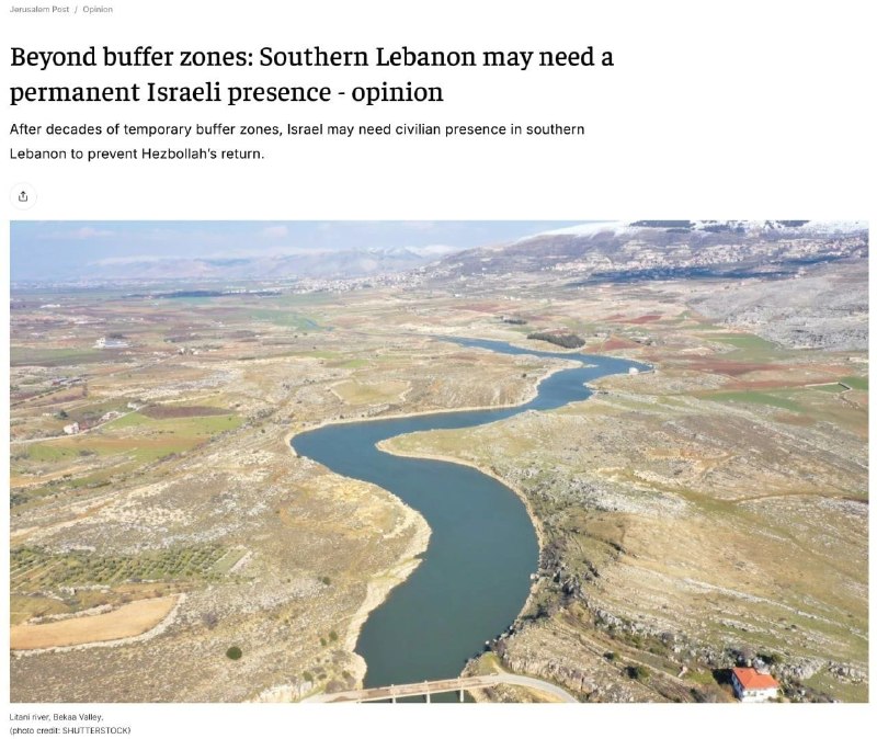 ‼️🇮🇱🏴☠️ V Izraeli volají po anexi a kolonizaci jižního Libanonu podél řeky ... ‼️🇮🇱🏴☠️ V Izraeli volají po anexi a kolonizaci jižního Libanonu podél řeky ...