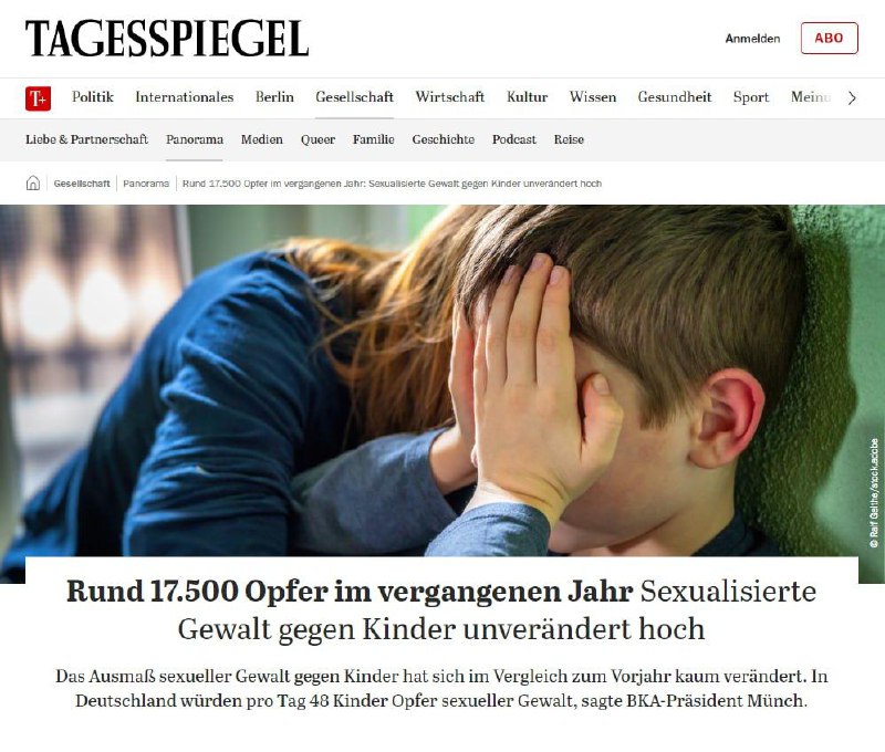 🇩🇪V Německu je 17 500 obětí sexuálního zneužívání dětí. „Míra sexuálního nási...