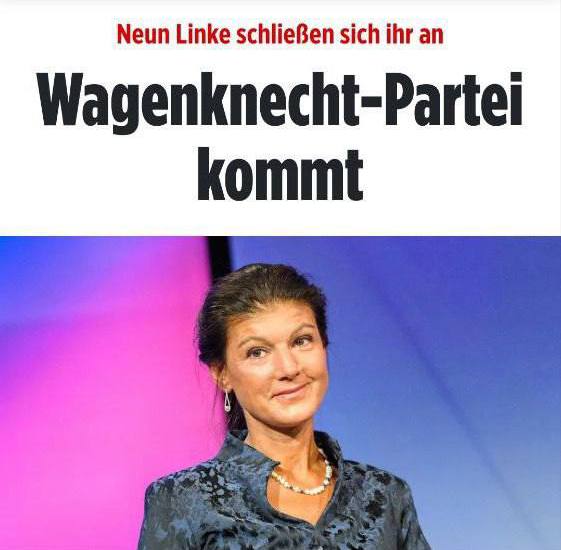 V Německu vzniká nová „proputinovská“ strana Bild.Poslankyně Bundestagu Sarah Wagenknechtov...