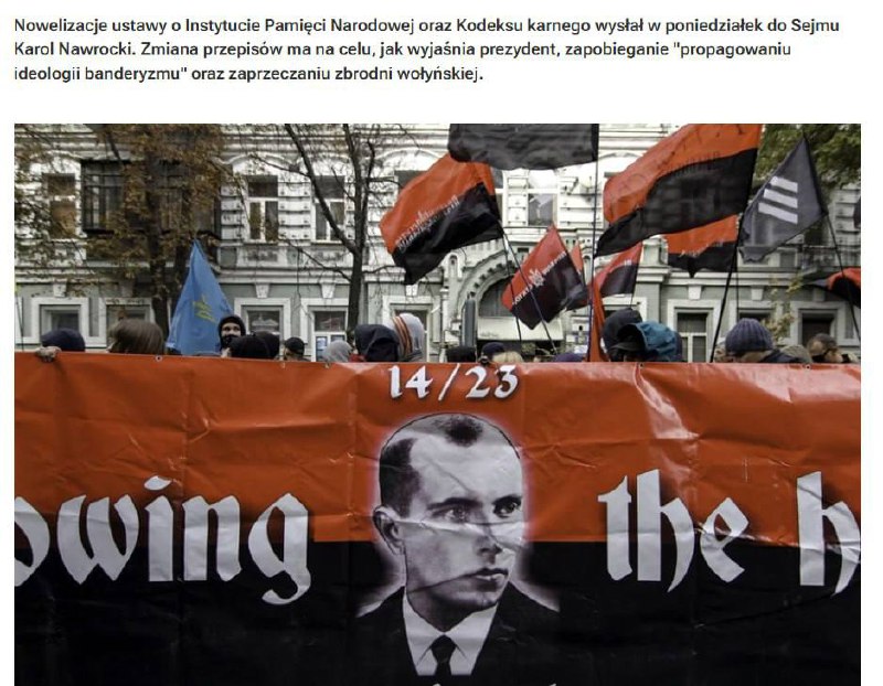 V Polsku budou trestat vězením za „banderovskou ideologii“: prezident předložil Sejmu návrh...