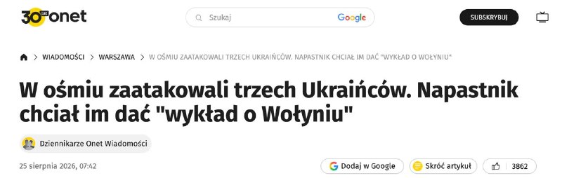 ‼️🇵🇱🇺🇦 V Polsku osm lidí zmlátilo tři Ukrajince po hádce ohledně volynského ma...