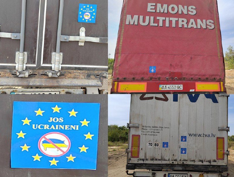 🇺🇦🇲🇩V příhraničních oblastech Ukrajiny s Moldavskem jsou na kamionech s ukrajinským...