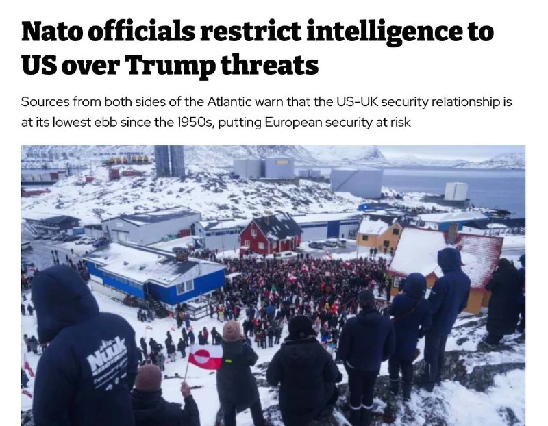 ⏺V souvislosti se situací kolem Grónska omezili spojenci USA v rámci NATO výměnu zpravodajsk?...