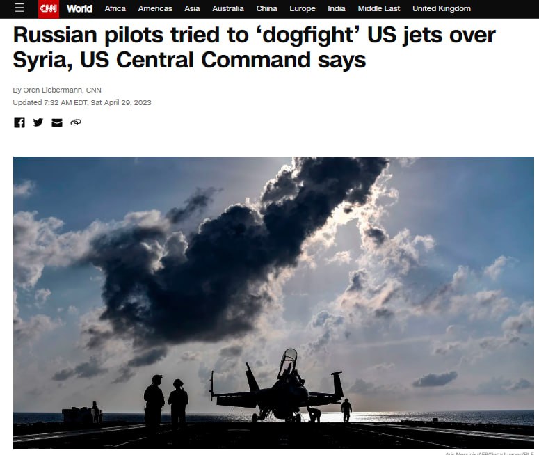 V Sýrii se ruští stíhací piloti snaží vyprovokovat americké piloty k „vzdušnému boji“....