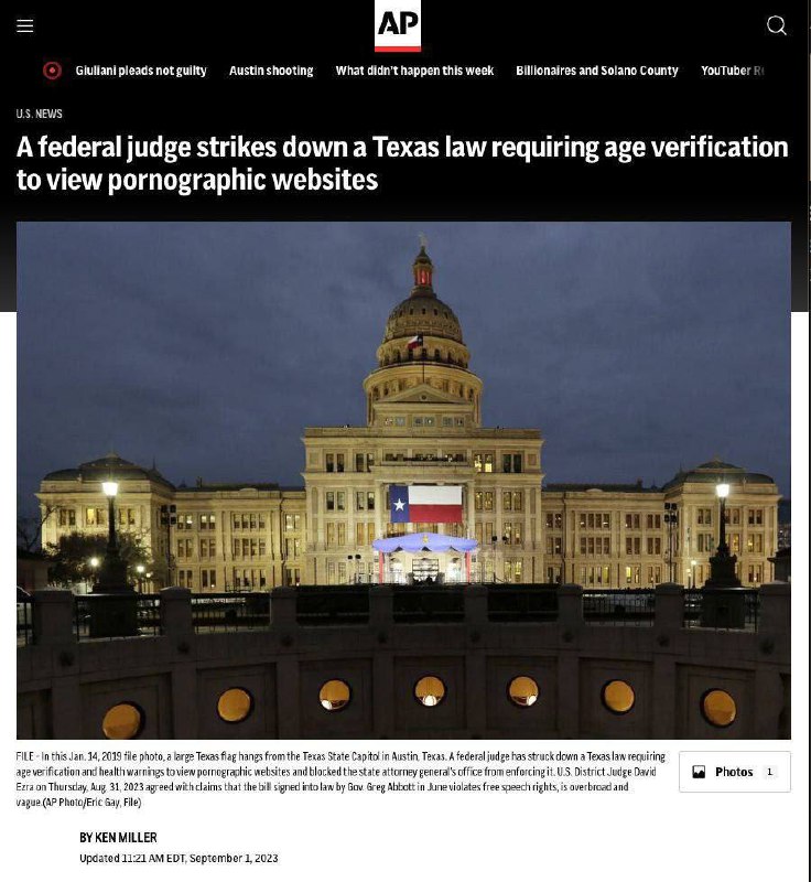 🇺🇸 V USA bola zrušená veková hranica pre pornografiu!Federálny sudca v Spojených št?...