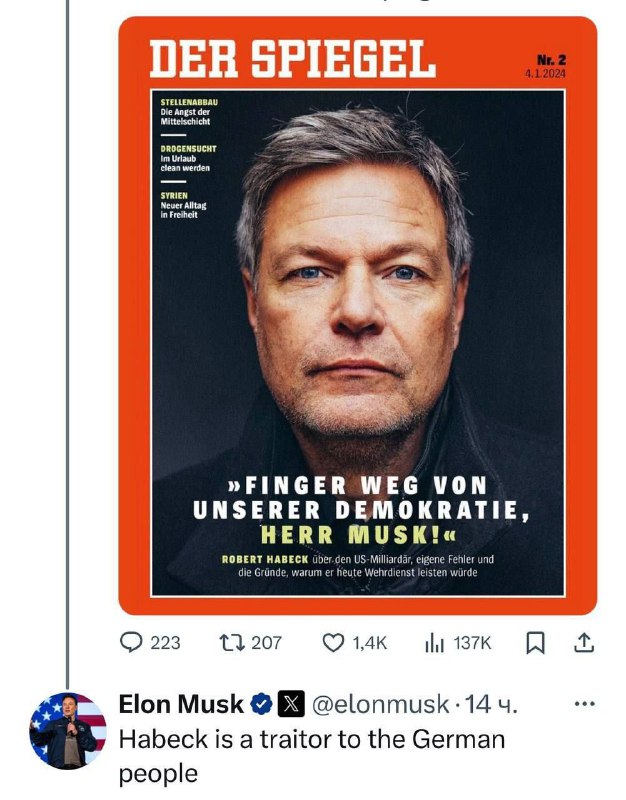 Válka Elona Muska se zástupci německých úřadů pokračuje. Tentokrát se do útoku dostal vice...