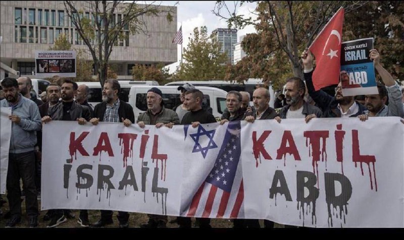 ⚡️Ve Spojených státech a Turecku se konaly masové demonstrace na podporu palestinského lidu....
