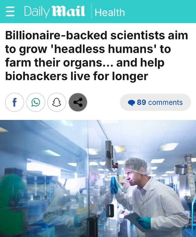 „Vědci plánují vypěstovat „bezhlavé lidi“ pro orgány“: Američtí vědci chtějí vytv... „Vědci plánují vypěstovat „bezhlavé lidi“ pro orgány“: Američtí vědci chtějí vytv...