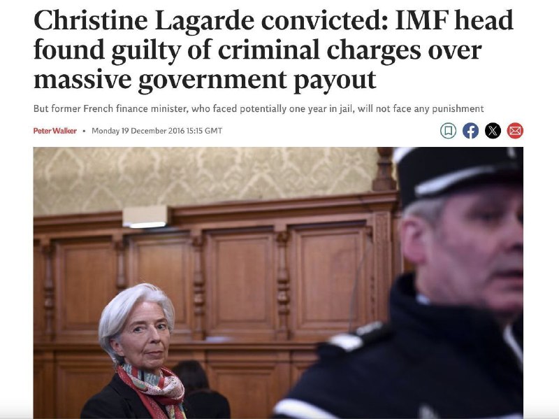 🩸 Věděli jste to. ... Christine Lagardeová, která byla v roce 2016 shledána vinnou z účast...