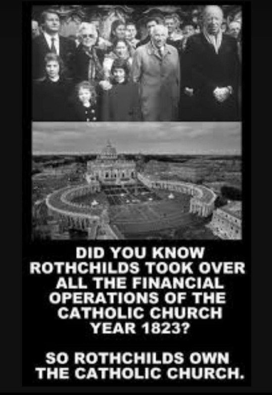 Věděli jste, že Rothschildové převzali v roce 1823 veškeré finanční operace katolické cír...