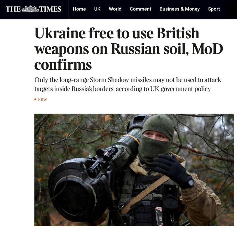 Velká Británie vyzývá své spojence, aby Ukrajině umožnili vést útok pomoci střel Storm Sha...