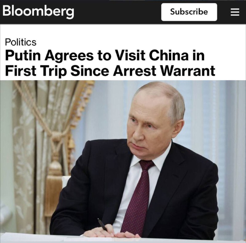 „Vladimir Putin souhlasil s návštěvou Číny na první cestě po zatykači“ .Bloomberg píše...