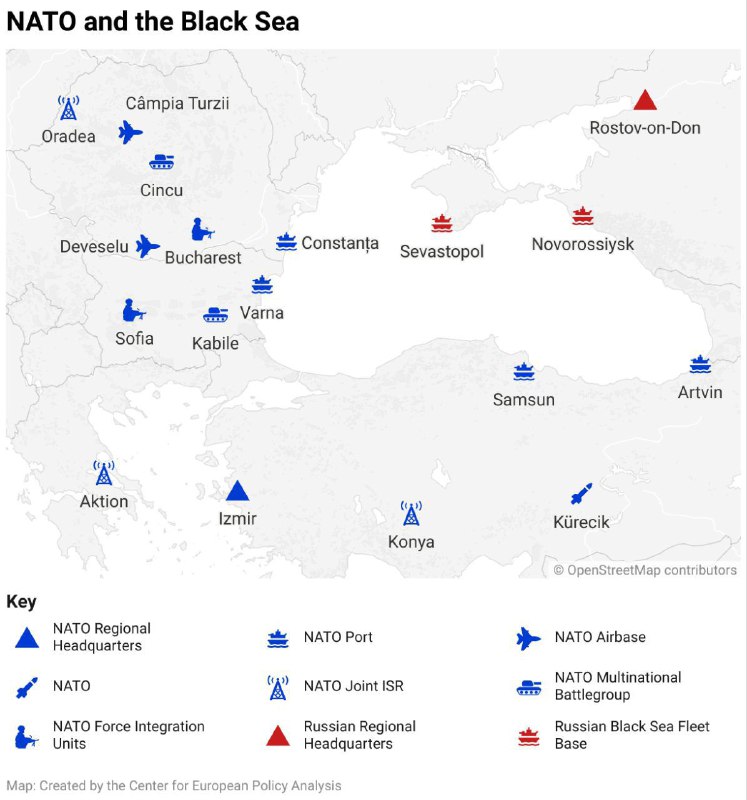 ☄️Vojenská zařízení NATO v zemích černomořského regionu