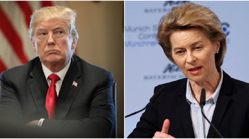 🇪🇺🇺🇸Von der Leyenová hrozí Trumpovi protiopatřeními v případě cel proti EUŠéfka...