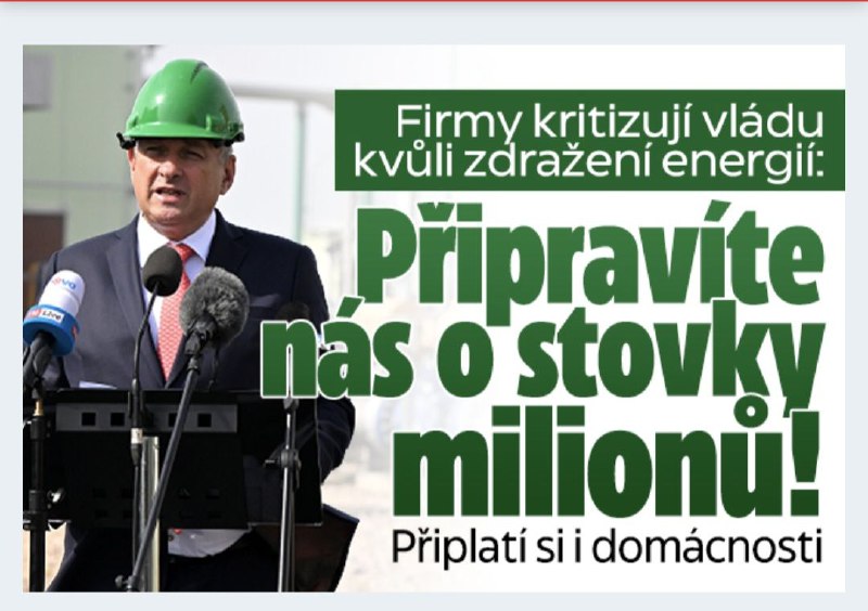 🇨🇿Vrací se poplatky za obnovitelné zdroje energie. Domácnosti si budou muset připlatit tis...