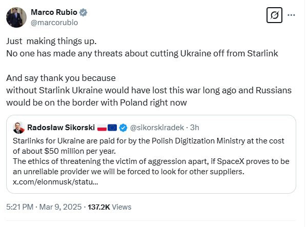 🤷‍♂️ Výhrůžka nezabrala. Polský ministr zahraničí Sikorski poté, co uvedl, že Varš...