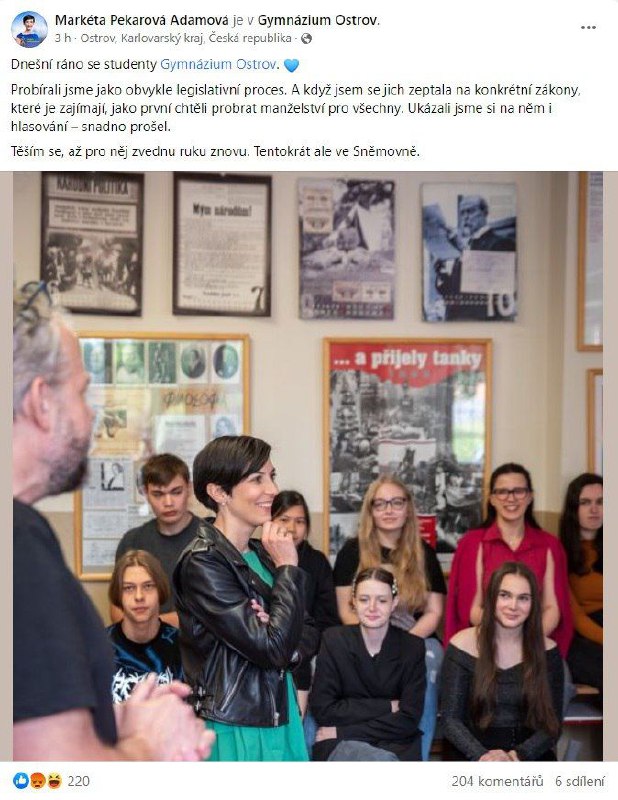 🇨🇿Vymývání mozků českým studentům od Pekarové. Markéta Pekarová Adamová navštívil...