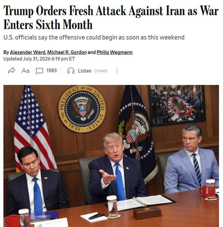 WSJ: Trump nařídil připravit údery proti Íránu v nejbližších dnechPodle informací deníku ... WSJ: Trump nařídil připravit údery proti Íránu v nejbližších dnechPodle informací deníku ...