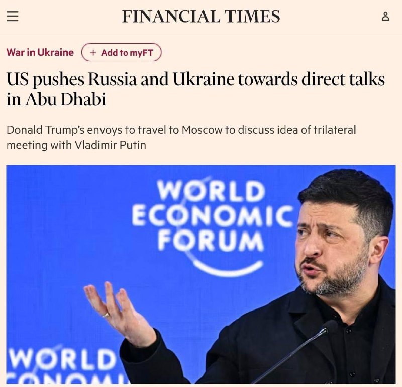 Západní média uvádějí, že USA a Ukrajina na jednáních v Abú Dhabí chtějí nabídnout Rus...