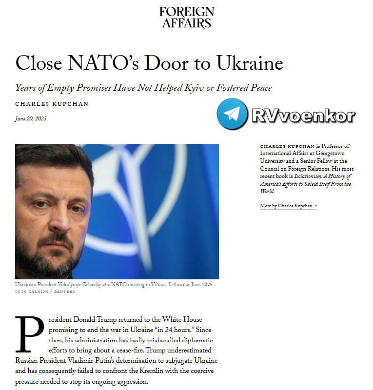 ‼️🇷🇺🇺🇦„Zavřete dveře NATO před Ukrajinou“ – Foreign Affairs o strachu Alian...