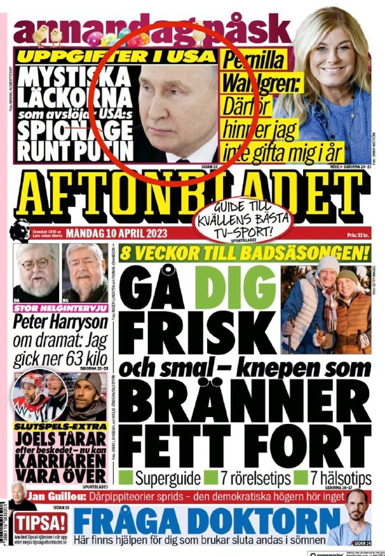 Zdá se, že noviny ve Švédsku již nelze prodávat bez Putina.Tajný Putinův fanklub zůstává ...