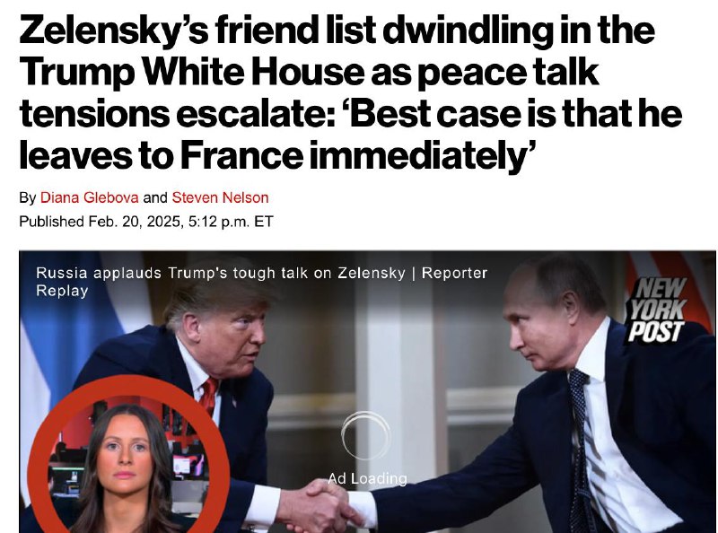 ‼️🇺🇸🇺🇦🇫🇷Zelensky by měl "okamžitě" opustit Ukrajinu do Francie, -...