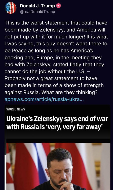 Zelenskyj podle Trumpa učinil nejhorší prohlášení své kariérySoučasný americký prezident ...