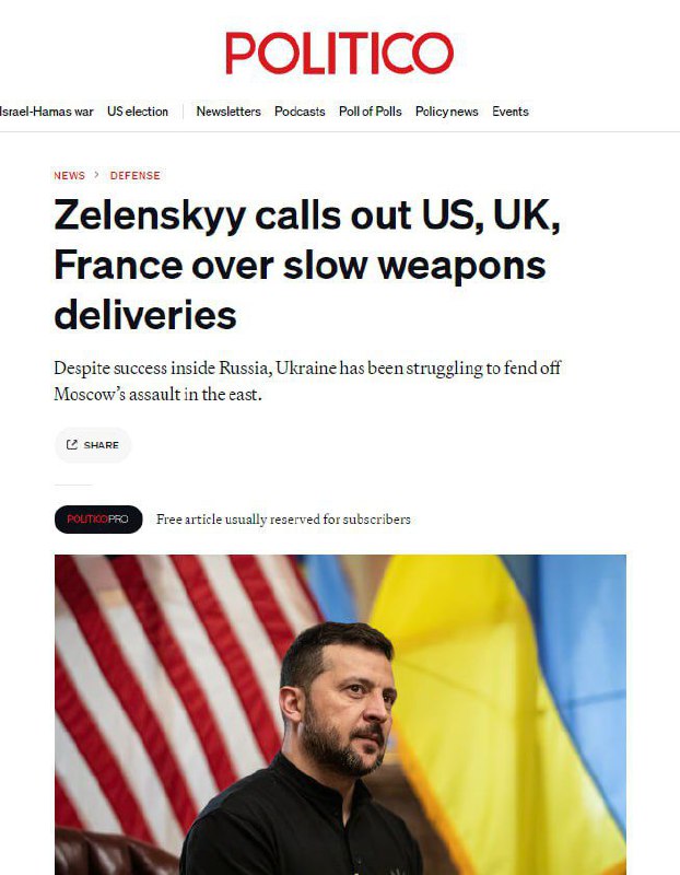 Zelenskyj zkritizoval USA, Británii a Francii za pomalé dodávky zbraní. V článku se uvádí, ?...