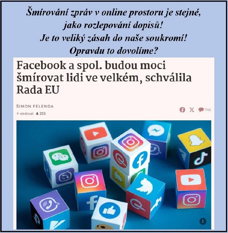 Ztrácíme právo na ochranu svého soukromí…? Nebo by vám nevadilo, kdyby někdo rozlepoval a ?...