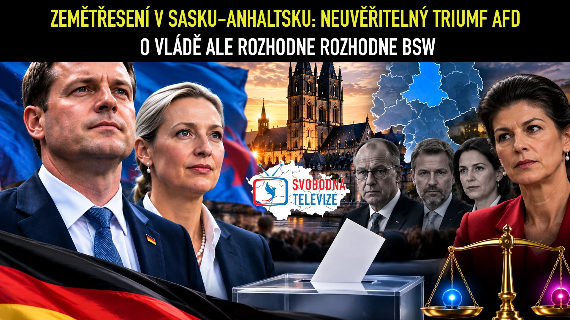 AfD 44 % CDU pouhých 17%: Historické vítězství AFD v Sasku-Anhaltsku. Kdo jí pomůže sestavit vládu?